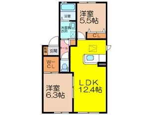 ウエストヴィレッヂの物件間取画像